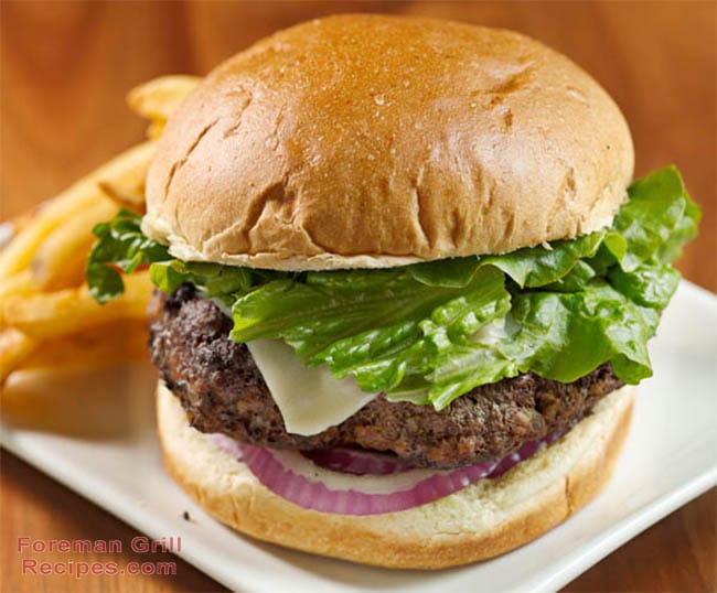 Easy George Foreman Grill Beef Burger Recipe