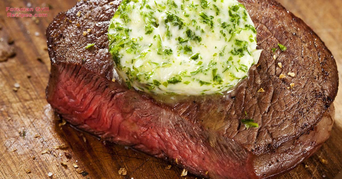 Easy Grilled Beef Steak With Garlic Butter Foreman Grill Recipe