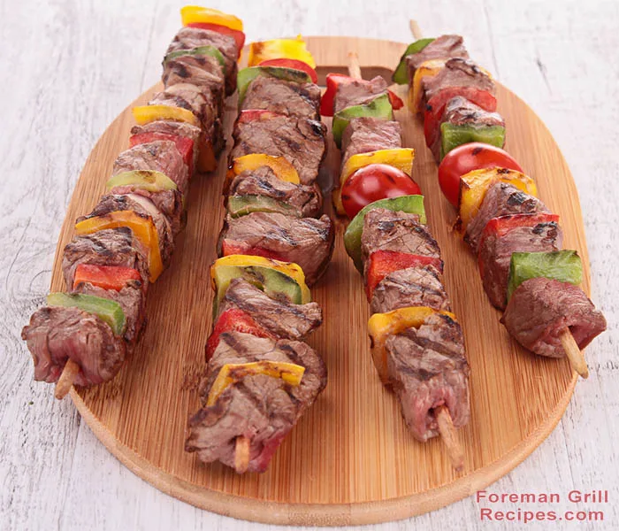 Foreman Grill Steak Kebabs Recipe