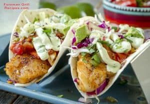 Foreman Grill COD fish tacos
