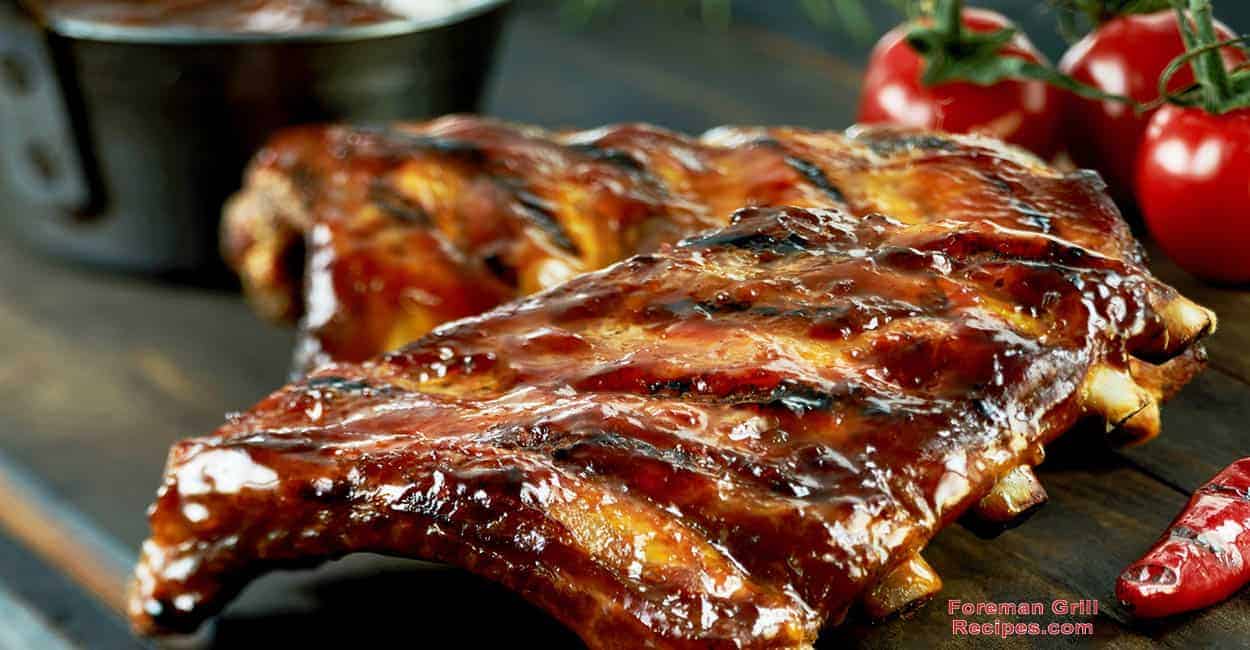 Glazed Pork Ribs on a George Foreman Grill Recipe