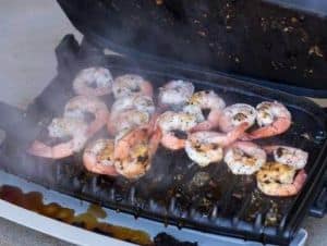 Cajun grilled shrimp in a foreman grill
