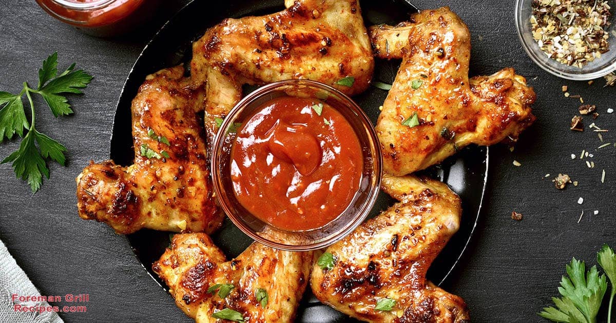 Grilled Chicken Wings on a Foreman Grill Recipe