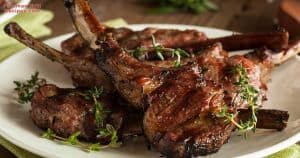 Grilled George Foreman Grill lamb chops