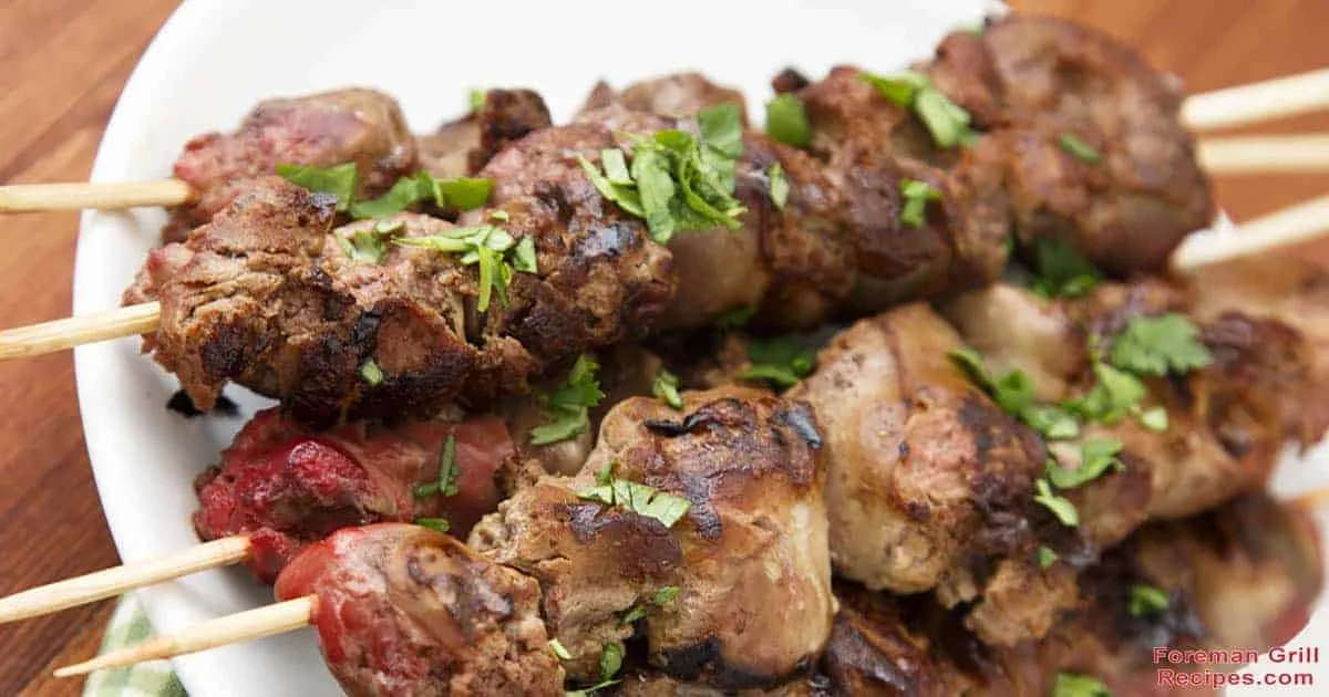 Grilled chicken liver