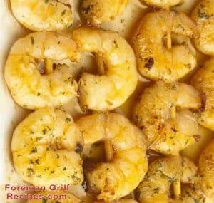 Grilled shrimp in a George foreman grill