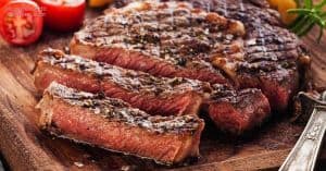 Easy ribeye steaks in a Foreman grill
