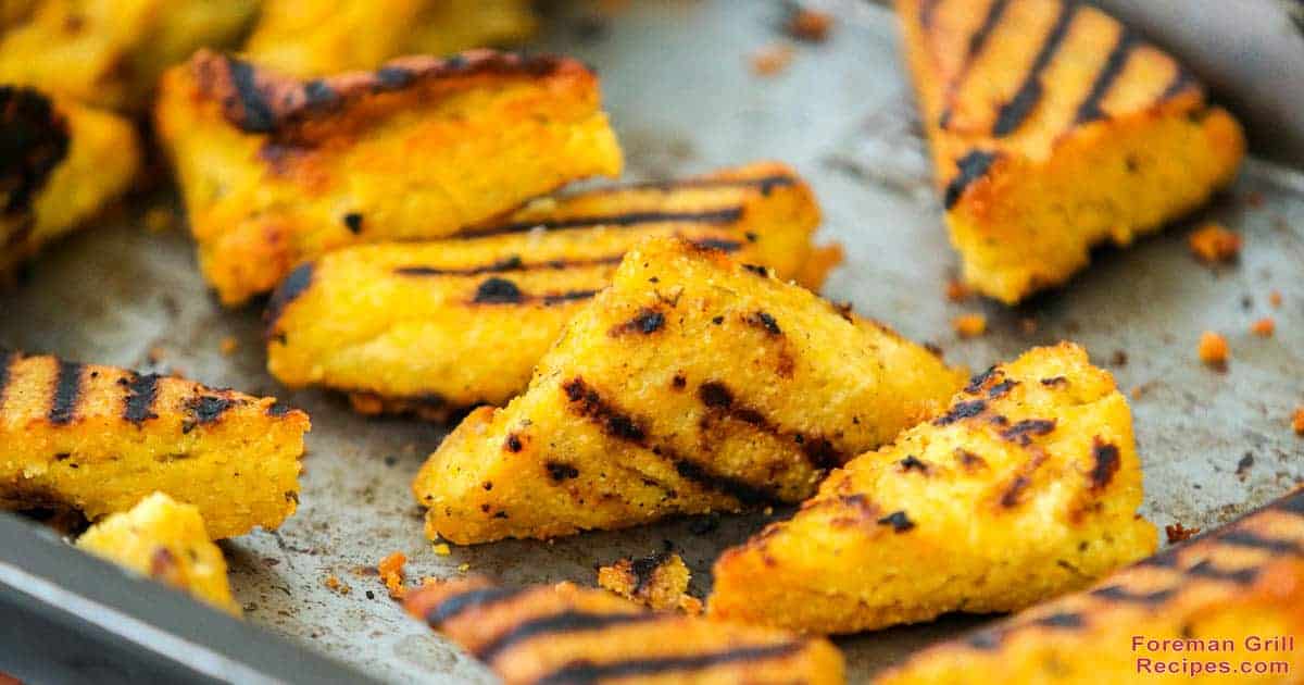 grilled polenta in a foreman grill